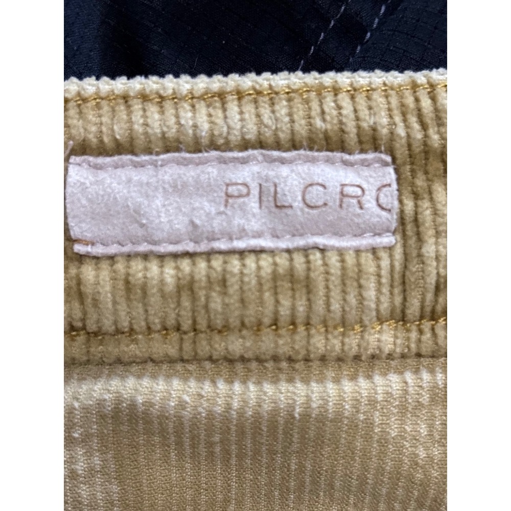 Anthropologie Pilcro High Rise Corduroy Flare Pants Mustard Yellow Gold W‎ 34 - Picture 5 of 9